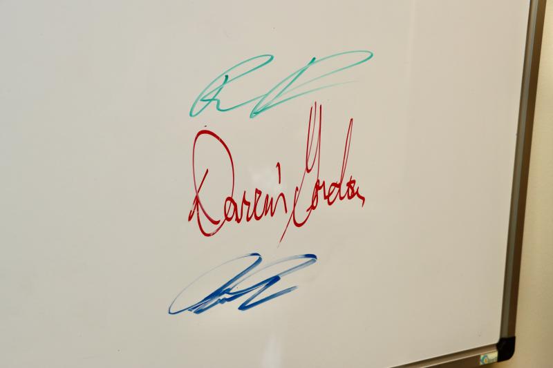 The signatures of BPW’s last three general managers – Richard Plack, Darrin Gordon and Austin Calaman – are on the whiteboard in Davis’ office. It has become a tradition for GMs to sign the board when they leave. Davis hopes he doesn’t sign it for a long time.